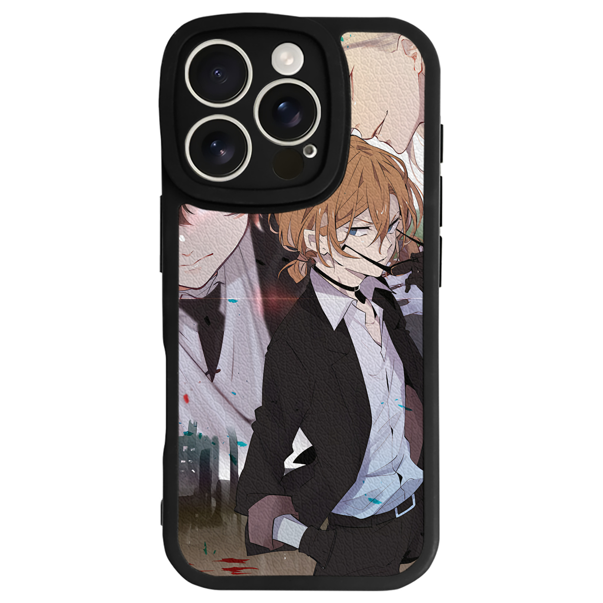 （画像用） 文豪ストレイドッグス Bungo Stray Dogs 【iPhone 16シリーズ対応】シリコンスマホケース（レザー調） 材質：シリコン